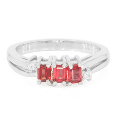 Zilveren ring met Malawi robijnen
