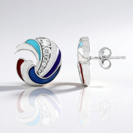 Orecchini in argento con Zircone (SAELOCANA)