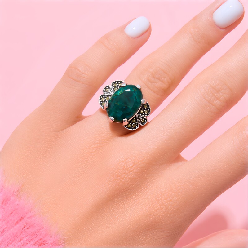 Chrysokoll-Silberring (Annette classic)