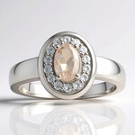 Anello in argento con MORGANITE MARROPINO