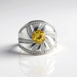 Anello in argento con Zircone Giallo (de Melo Essence)