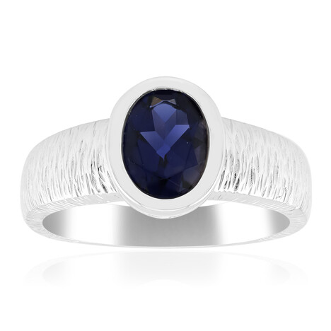 Madagaskar-Iolith-Silberring (de Melo)