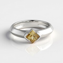 Anello in argento con Zircone Giallo