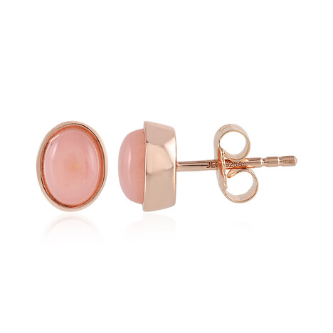 Boucles d'oreilles en argent et Opale rose