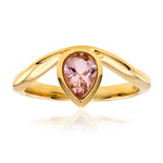 Gouden ring met een roze toermalijn (CUSTODANA)