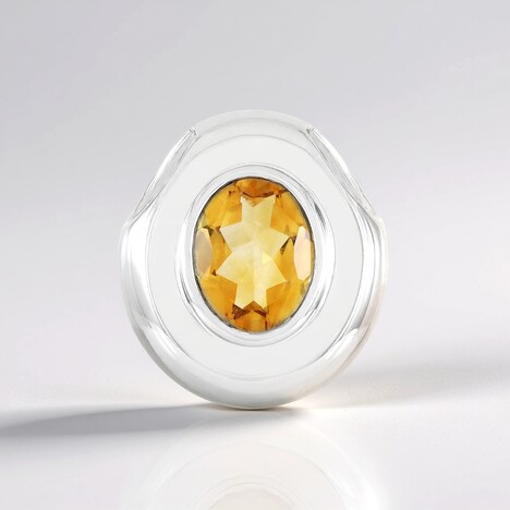 Ciondolo in argento con Citrino (MONOSONO COLLECTION)