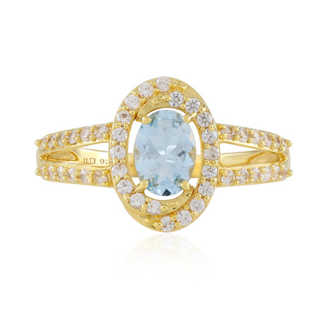 Brasilianischer Aquamarin-Silberring