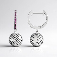 Orecchini in argento con Rodolite