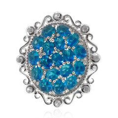 Neonblauer Apatit-Silberring (Dallas Prince Designs)