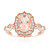 Bague en argent et Morganite du Brésil