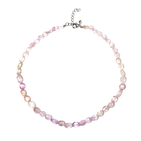 Kunzit-Silberhalskette