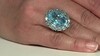 Anillo en plata con Topacio azul cielo