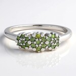 Anello placcato in platino con Diamante Fancy