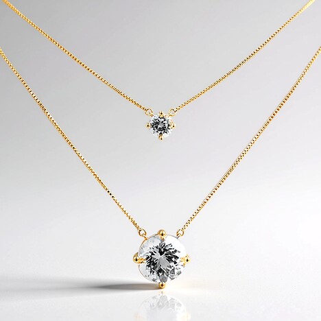 Collana in oro con Danburite (de Melo Gold)