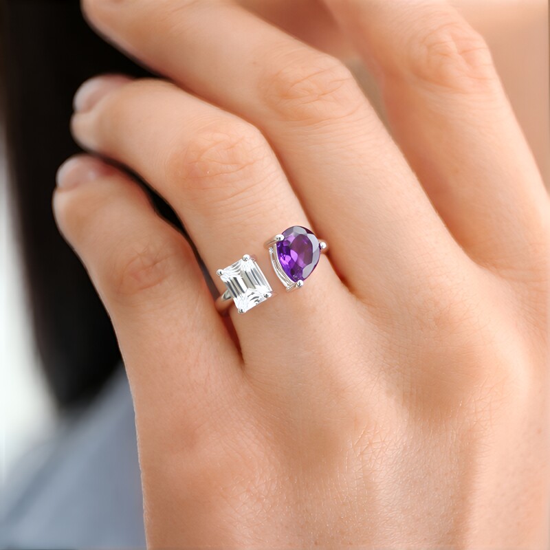 Sibirischer Amethyst-Silberring