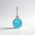 Ciondolo in platino con Apatite Paraiba