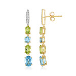 Pendientes en plata con Topacio azul suizo (de Melo Essence)