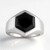 Zilveren ring met een zwarte onyx