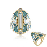 Anello in argento con Topazio Blu Cielo (Adela Silber)