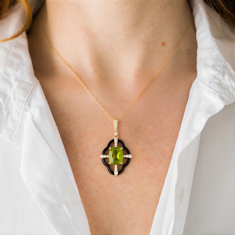 Dashihe-Peridot-Goldhalskette (CIRARI)