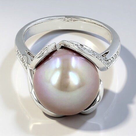 Anello in oro con Perla di Acqua Dolce (Annette)