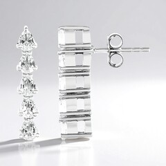 Orecchini in argento con Topazio Bianco
