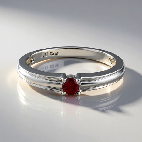 Anello in argento con Spinello Rosso
