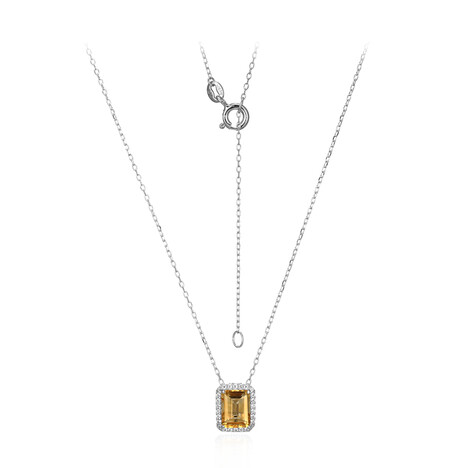 Citrin-Silberhalskette