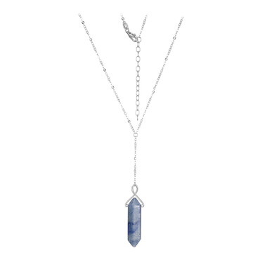 Blauer Aventurin-Silberhalskette