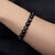 Brazalete con Obsidiana plateada