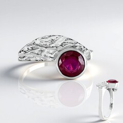Anello in argento con Rubino del Madagascar (de Melo Essence)