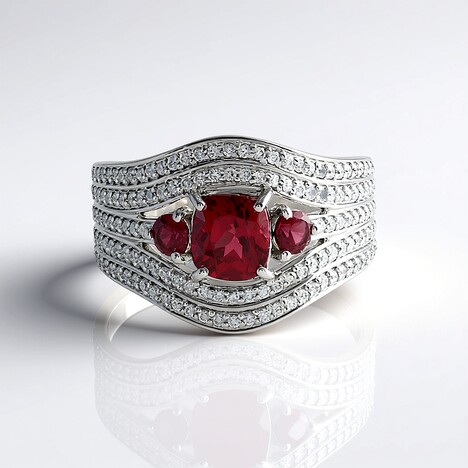 Bague en or et Spinelle rouge noble Luc Yen (AMAYANI)