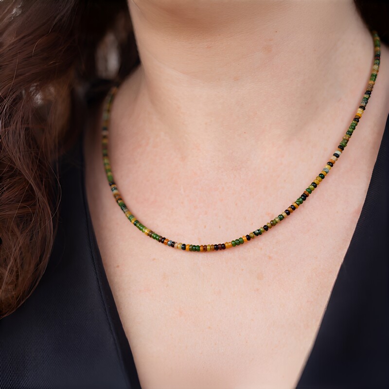 Collier en argent et Tourmaline du Nigéria