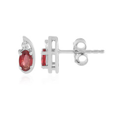 Boucles d'oreilles en argent et Rubis de Tanzanie