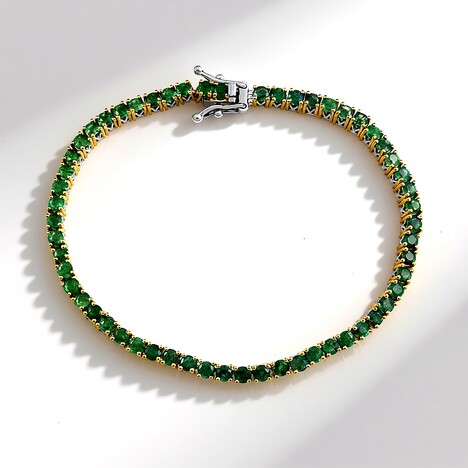 Bracciale in argento con Smeraldo Zambia (Gems en Vogue)