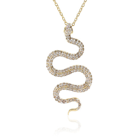 I2 Schokoladen-Brillant-Silberhalskette