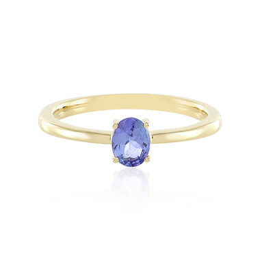 Gouden ring met een tanzaniet