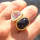 Edelstein-Silberring (MONOSONO COLLECTION)