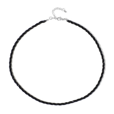 Collier en argent et Spinelle noir