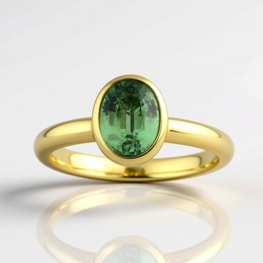 9K Mint Kyanite Gold Ring (CUSTODANA)