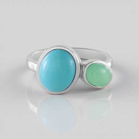 Bague en argent et Turquoise Sleeping Beauty (KM by Juwelo)