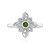 Anello in argento con Diopside Russo