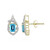 Boucles d'oreilles en or et Topaze bleu Suisse (Adela Gold)