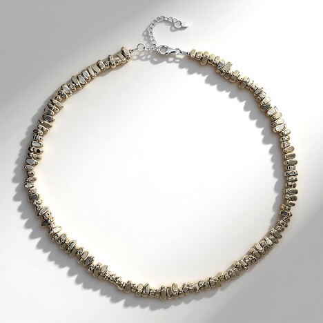 Collier en argent et Hématite argentée