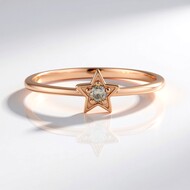 Anillo en plata con Diamante I3 champán