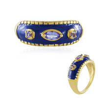 Zilveren ring met een tanzaniet