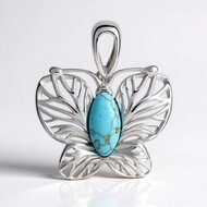 Ciondolo in argento con Turchese (dagen)