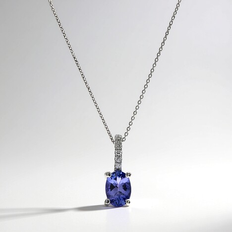 Collana in oro con Tanzanite AAA