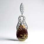 Pendentif en argent et Jaspe dendritique de Sonora