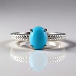 Anello in argento con Turchese Sleeping Beauty (Faszination Türkis)